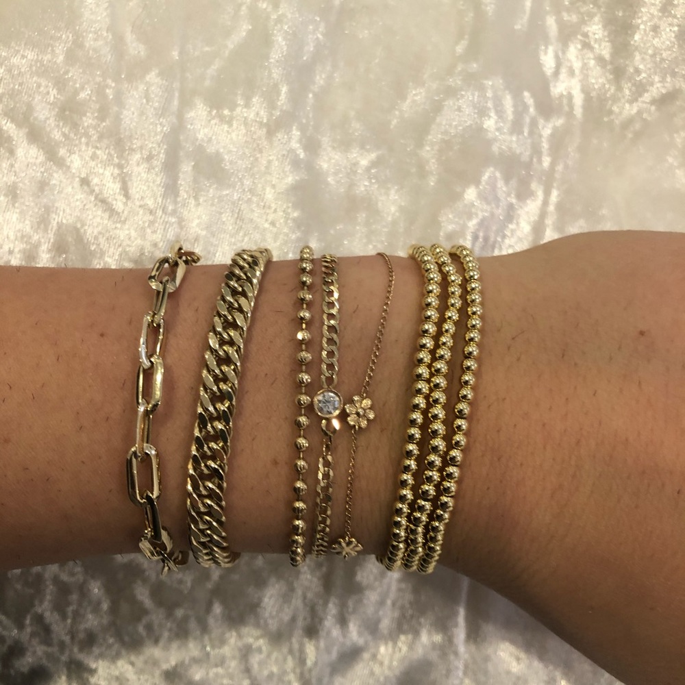Gold beaded bracelet
